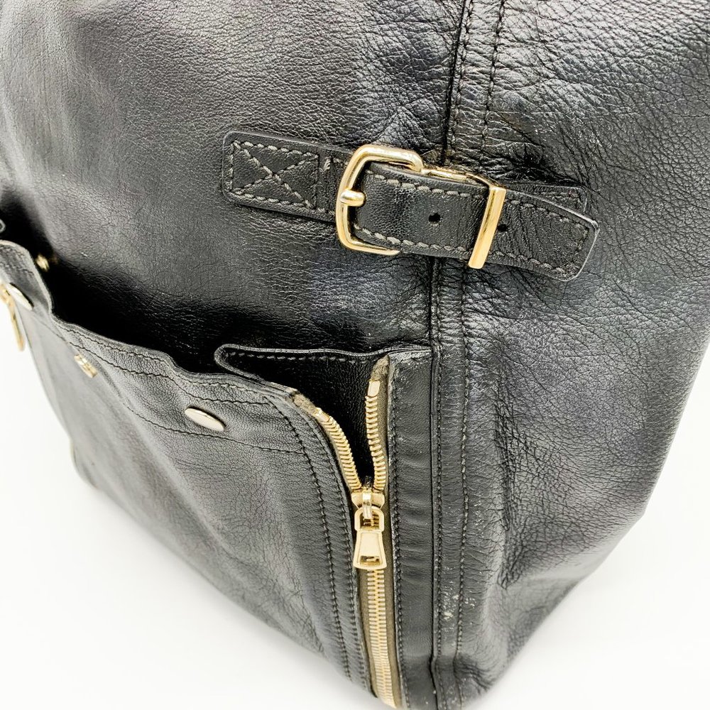 YVES SAINT LAURENT Downtown Leather Tote Bag Black - Picture 6 of 10